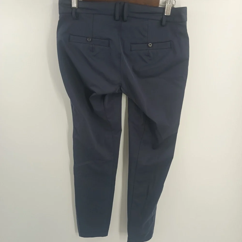 Lululemon Here to There Pant Navy Blue Slim Fit Commuter Trousers Size 6